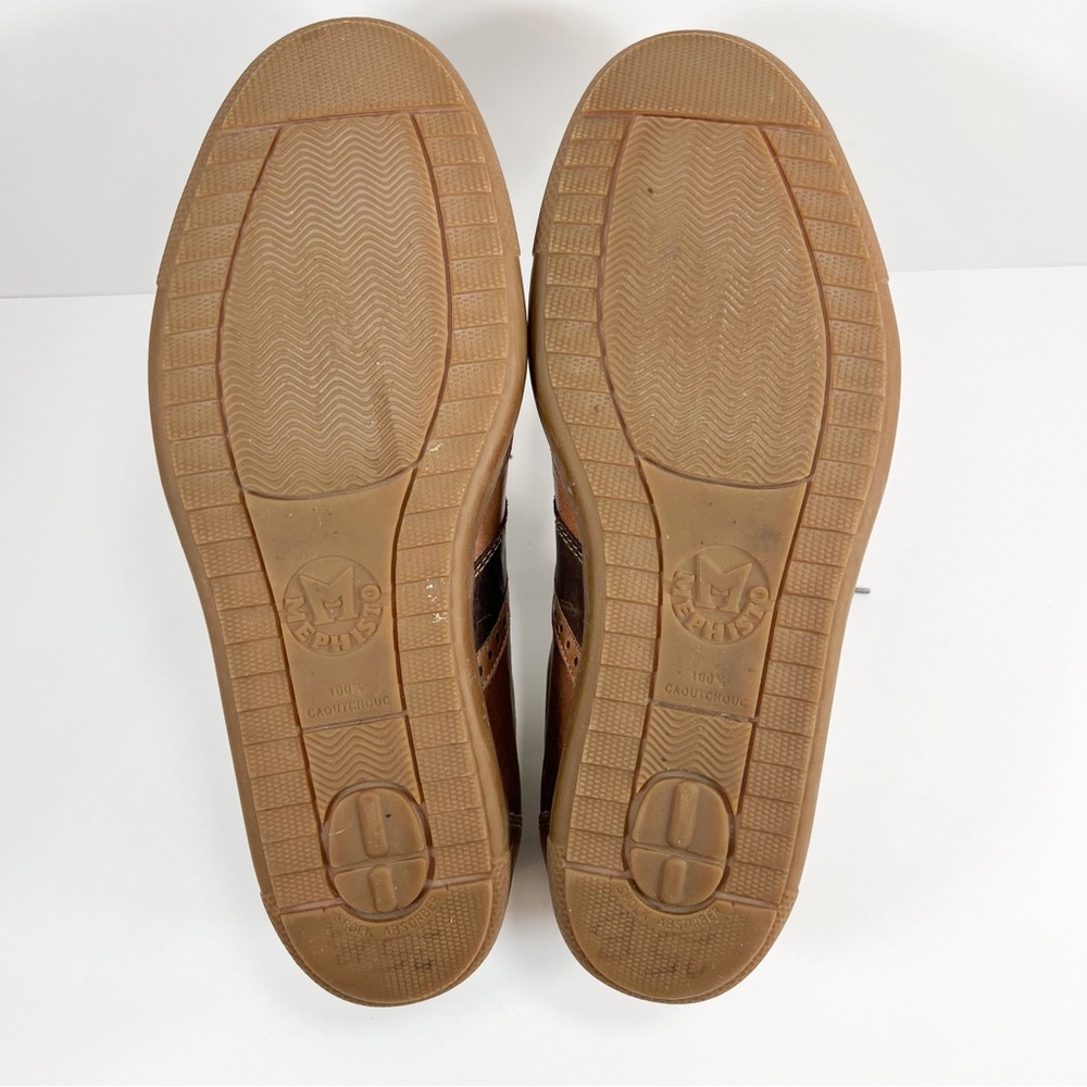 Mephisto Mens Air Relax Sneakers Urban Chestnut Brown Tan Leather Lace Up size 9 - Picture 12 of 15